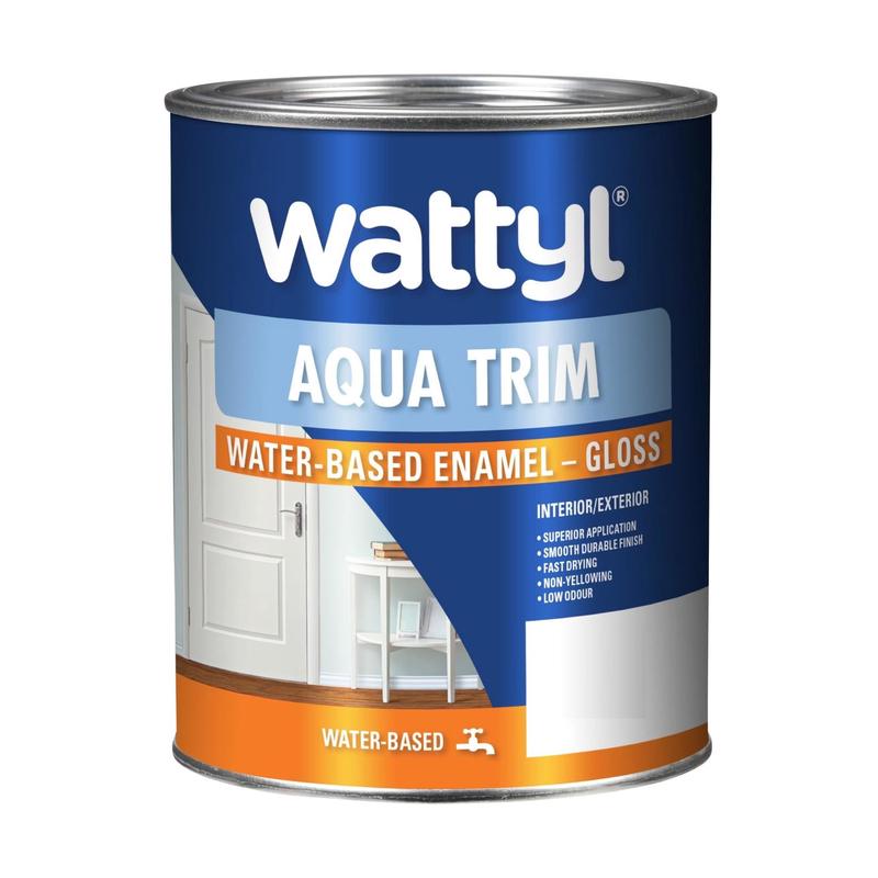 Wattyl Aqua Trim Water Based Gloss Enamel 1 litre Strong Base