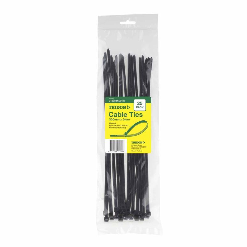 Tridon Cable Ties 300 x 5mm Black