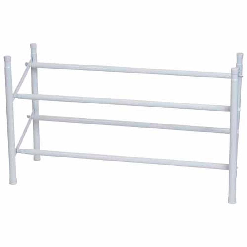 Whitmor Expanding Shoe Rack H: 356mm, W: 222mm, D: 1140mm White
