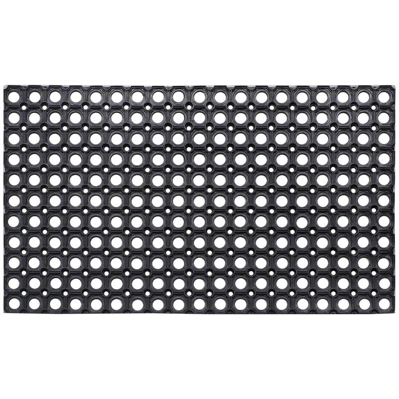 Stride O Ring Outdoor Safety Mat L: 750mm, W: 450mm Black