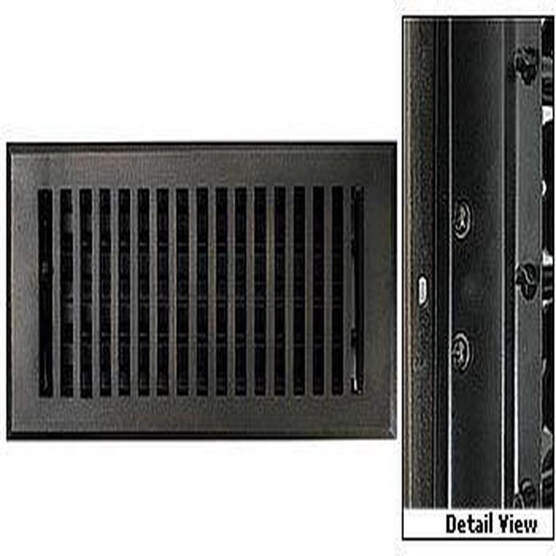 Hamilton Sinkler Decorative Cast Bronze Floor Register - 10x2-1/4in. (Bronze Patina) HAM-HVF-210-BP