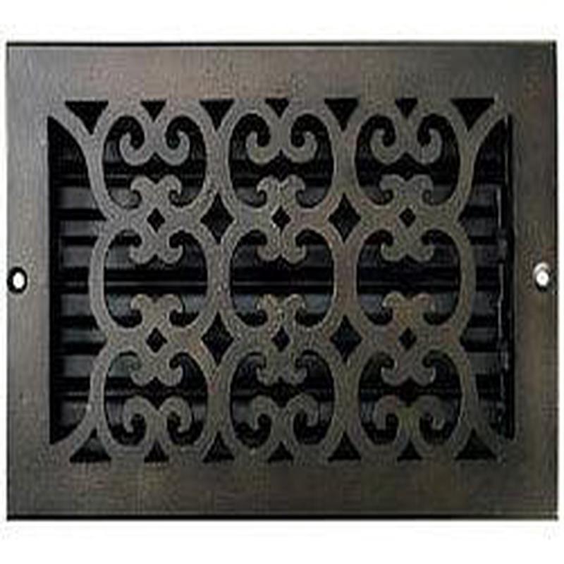 Hamilton Sinkler Decorative Cast Bronze Scroll Vent Wall Grille - 26x10in. (Bronze Patina) HAM-RVT-1026-BP