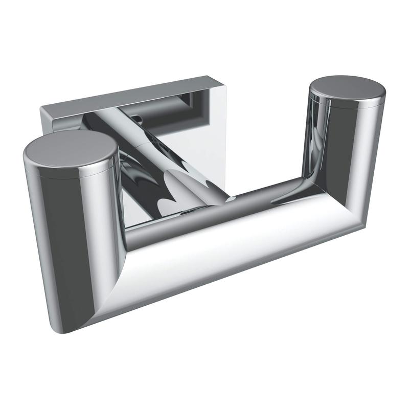 Crater Double Towel Hook - Chrome