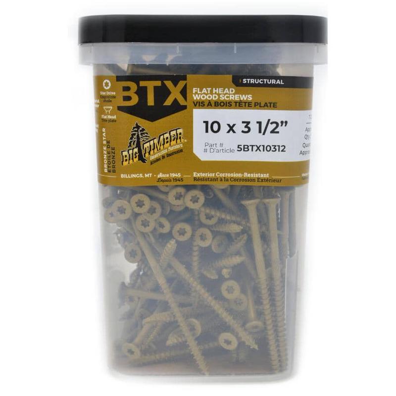 #10 x 3-1/2\" Bronze Star Drive Deck Screws - 5 lb Pack