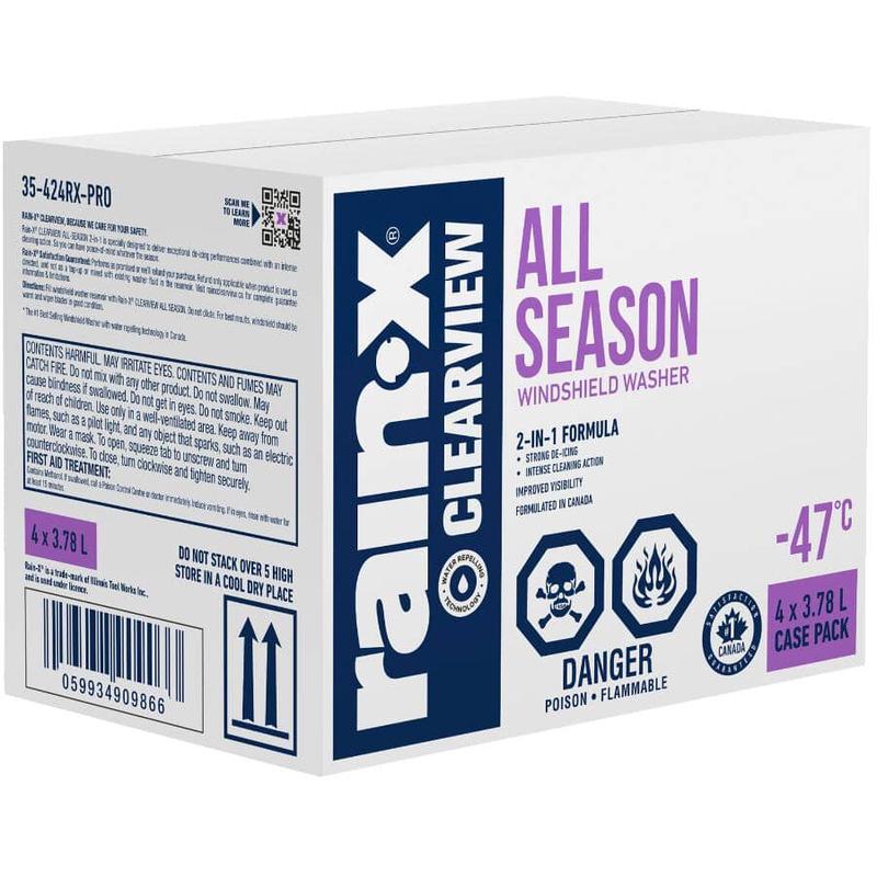 -47 ClearView All-Season 2-In-1 Windshield Washer Fluid - 3.78 L, 4 Pack
