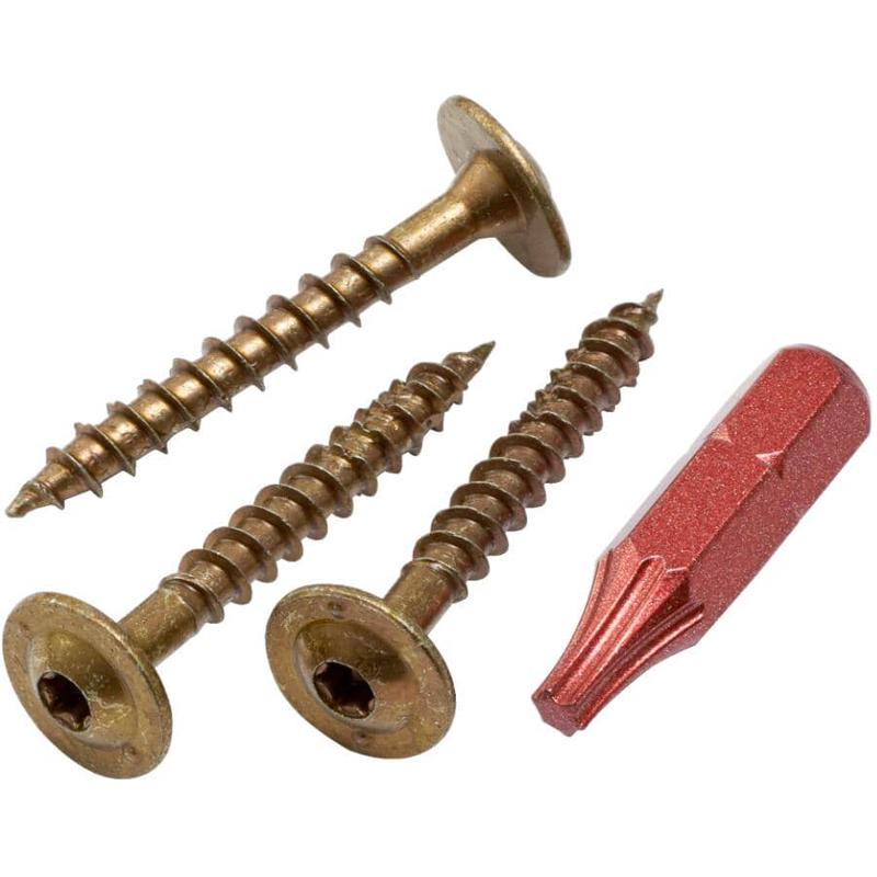 #8 x 1-1/4\" Cabinet Screws - Low Profile, 100 Pack