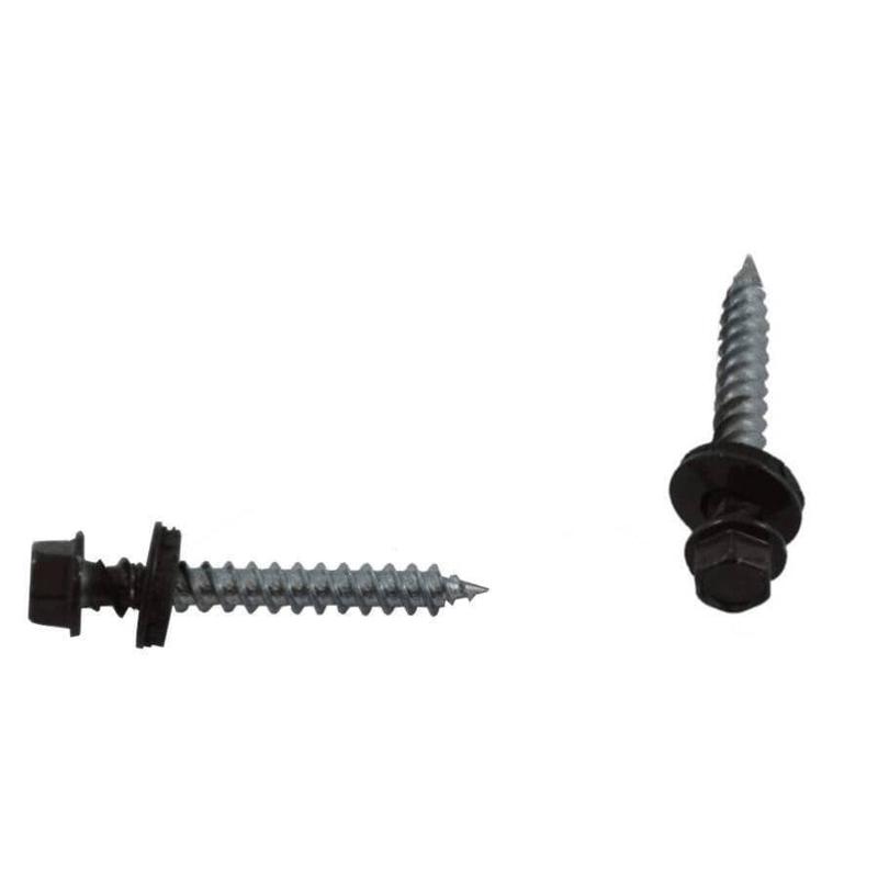 #10 x 1-1/2\" Brown Roofing Screws - QC326, 100 Pack