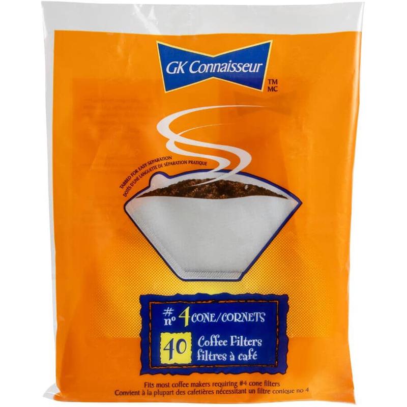 #4 Cone Coffee Filters - 40 Pack, White