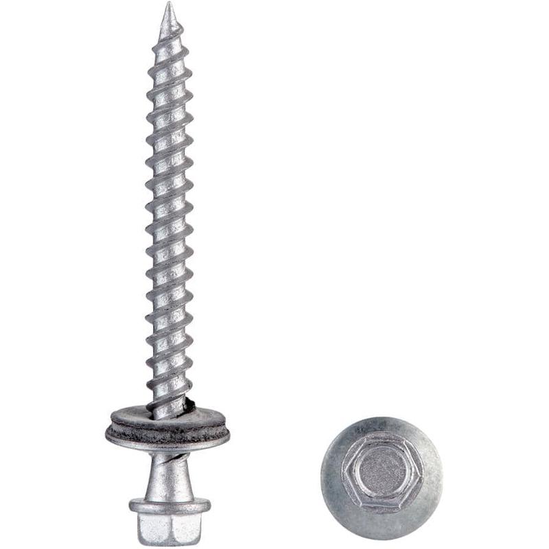 #10 x 2\" Silver Roofing Screws - 400 Pack