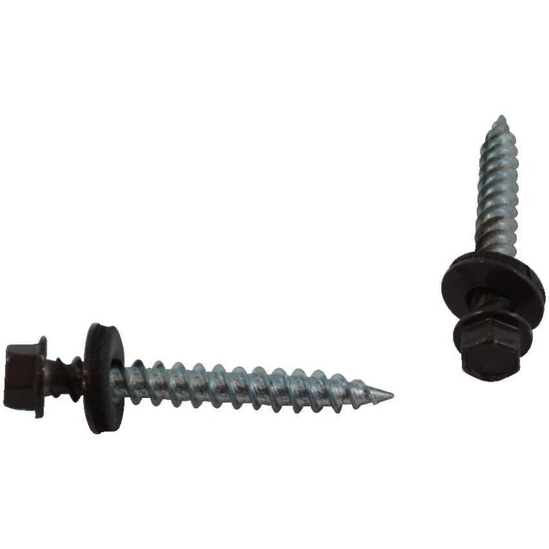 #10 x 1-1/2\" Brown Roofing Screws - QC326, 500 Pack