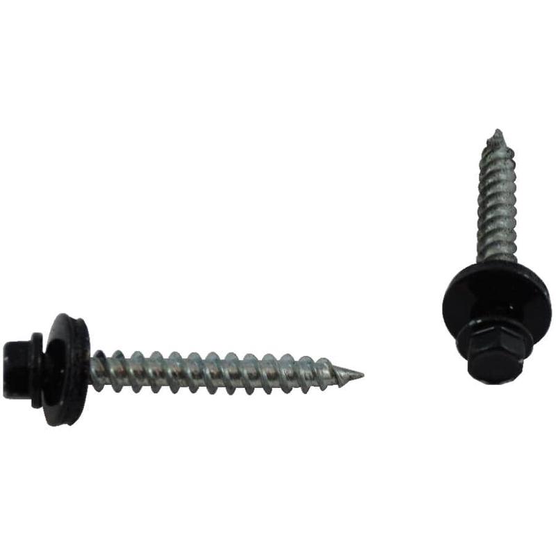 #10 x 1-1/2\" Black Roofing Screws - QC262, 500 Pack
