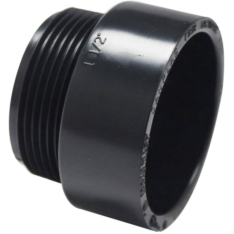 1-1/2\" Hub x 1-1/2\" MPT ABS Adapter