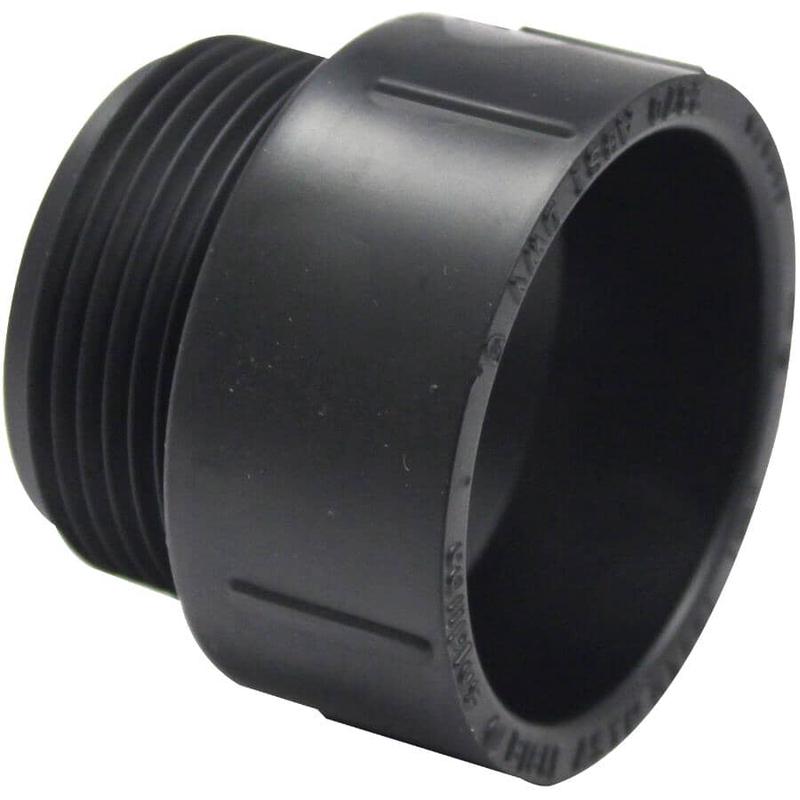 1-1/4\" Hub x 1-1/4\" MPT ABS Adapter
