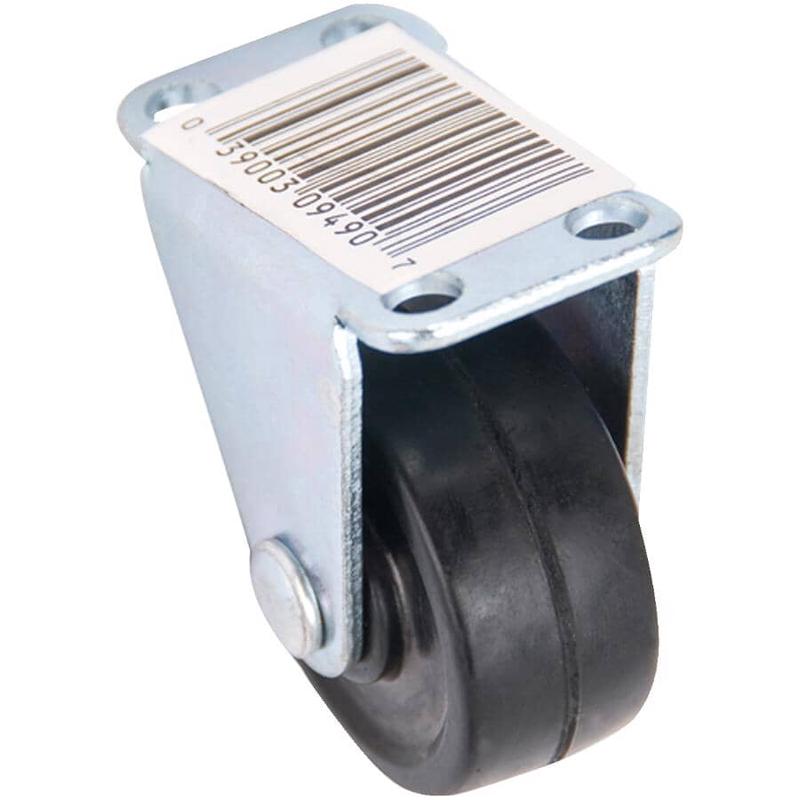 1-1/2\" Rubber Rigid Plate Caster