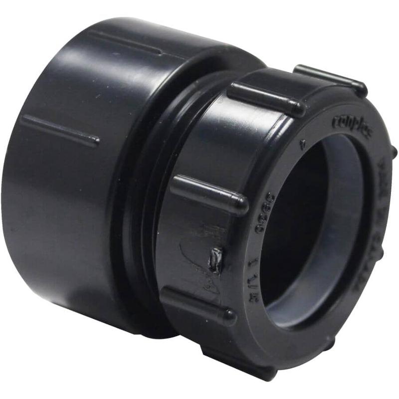 1-1/2\" Hub x 1-1/4\" Slip ABS P-Trap Adapter