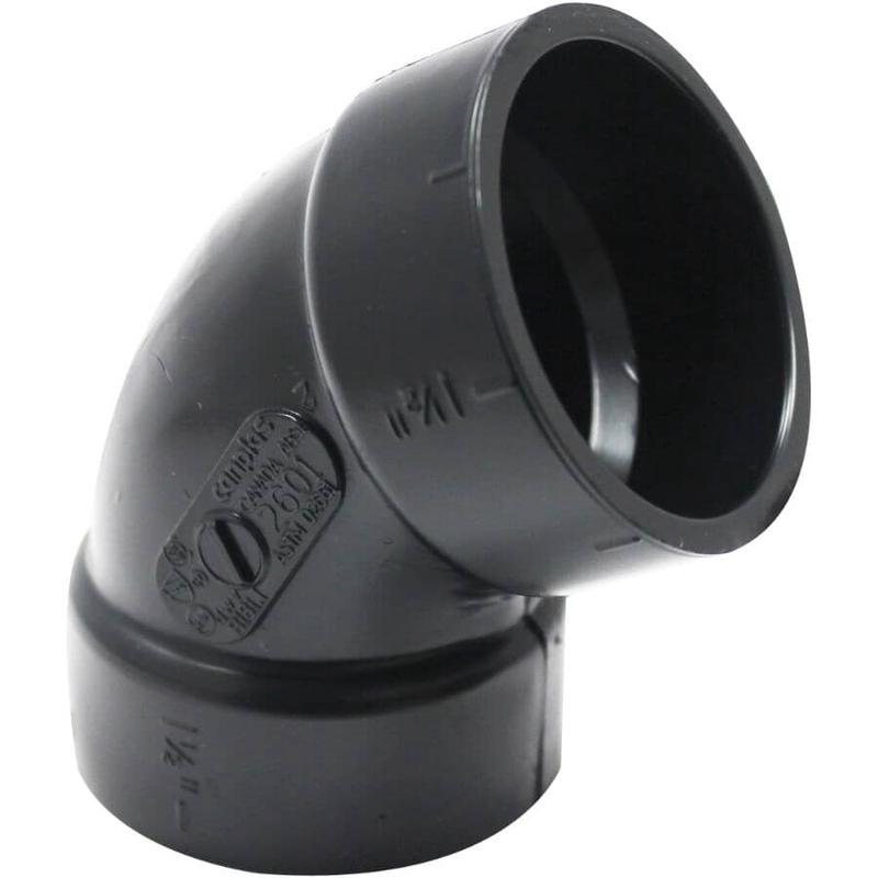 1-1/2\" Hub x Hub ABS 60 Degree Elbow