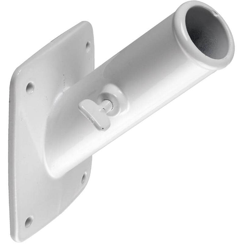 1\" Cast Aluminum Flagpole Bracket - White