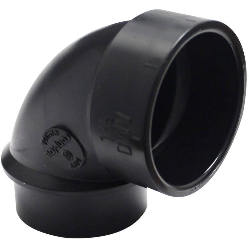 1-1/2\" Spigot x 1-1/2\" Hub ABS 90 Degree Street Elbow