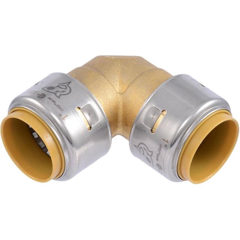 1\" Push Fit Brass 90 Degree Elbow