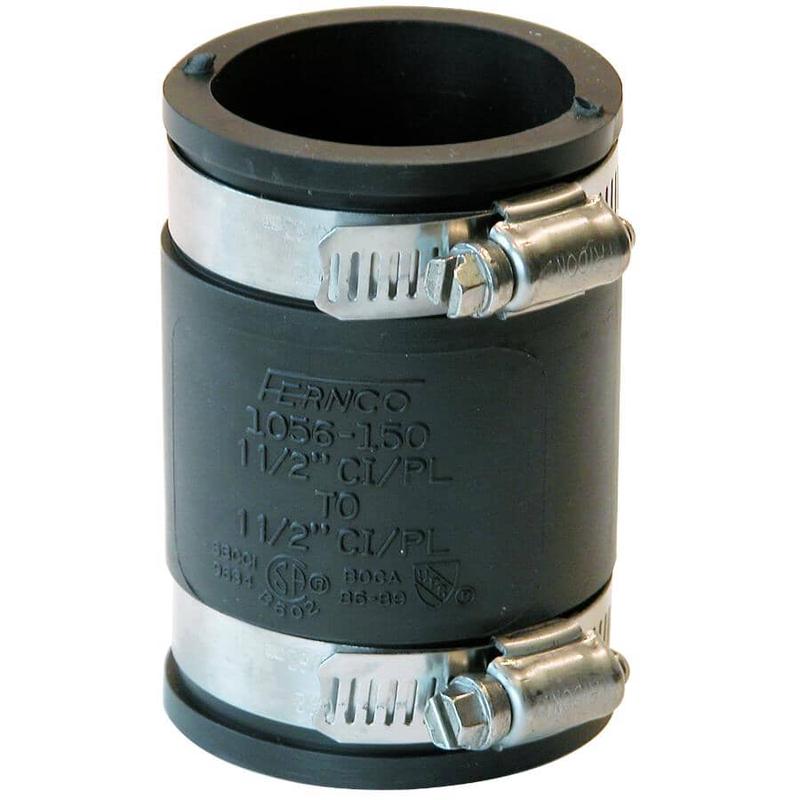 1-1/2\" Plastic to Cast Iron Adjustable PVC Coupling