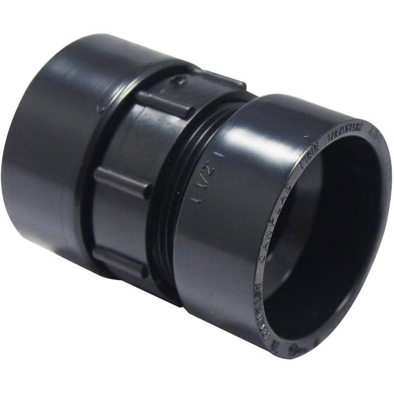 1-1/2\" Hub x Hub ABS Union with Washer