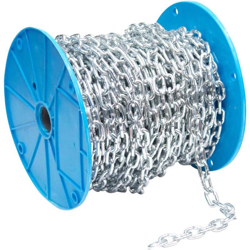 1\' x 1/8\" Straight Link Chain - Zinc Plated