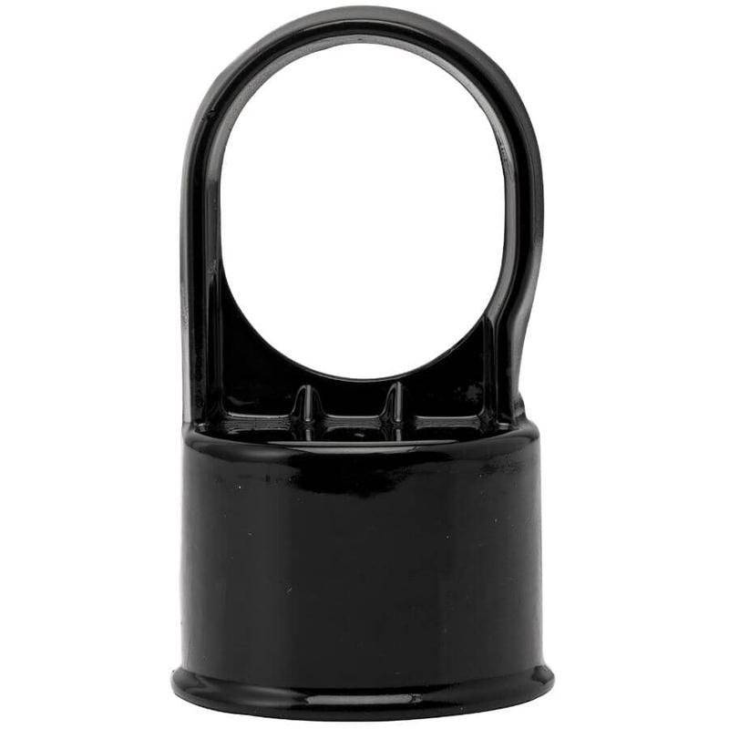 1-1/2\" Black Line Fencing Post Cap - with 1-1/4\" Ring