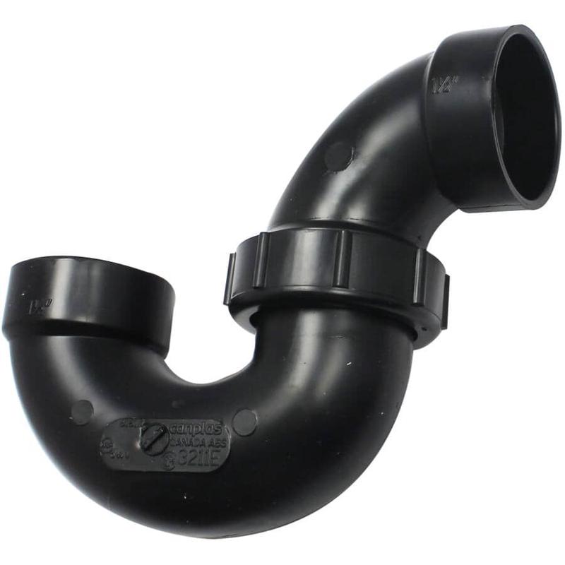 1-1/2\" Hub x Hub ABS Adjustable P-Trap with Union Connection