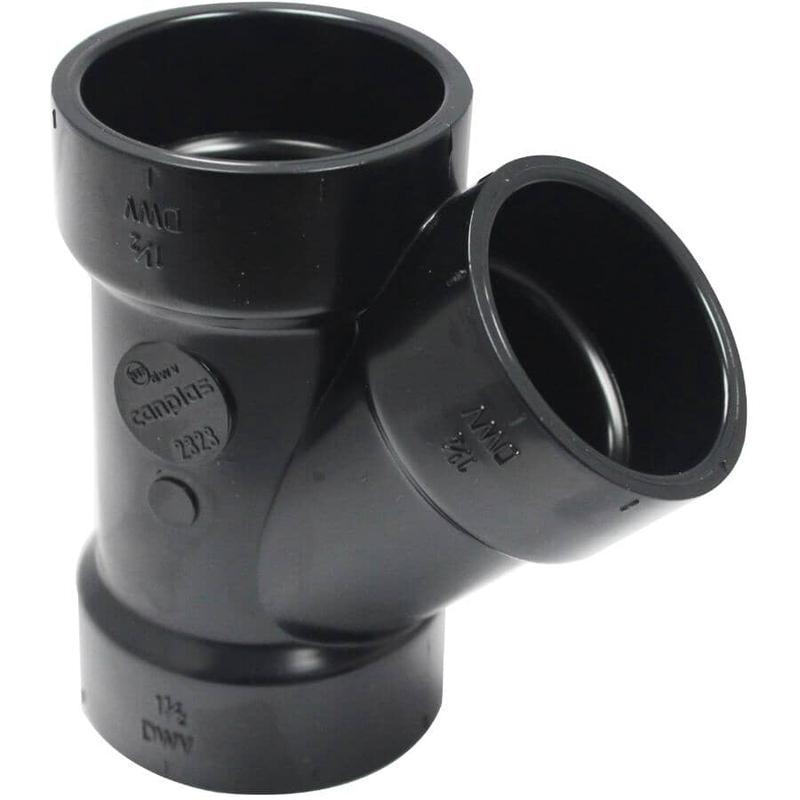 1-1/2\" Hub x 1-1/2\" Hub x 1-1/4\" Hub ABS 45 Degree Reducing Wye