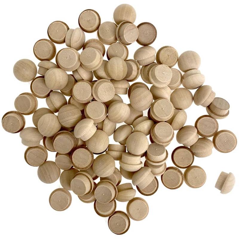 1/2\" Birch Buttons - 100 Pack