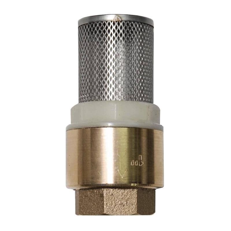 1-1/4\" Foot Valve - Brass, Stainless Steel & Nylon