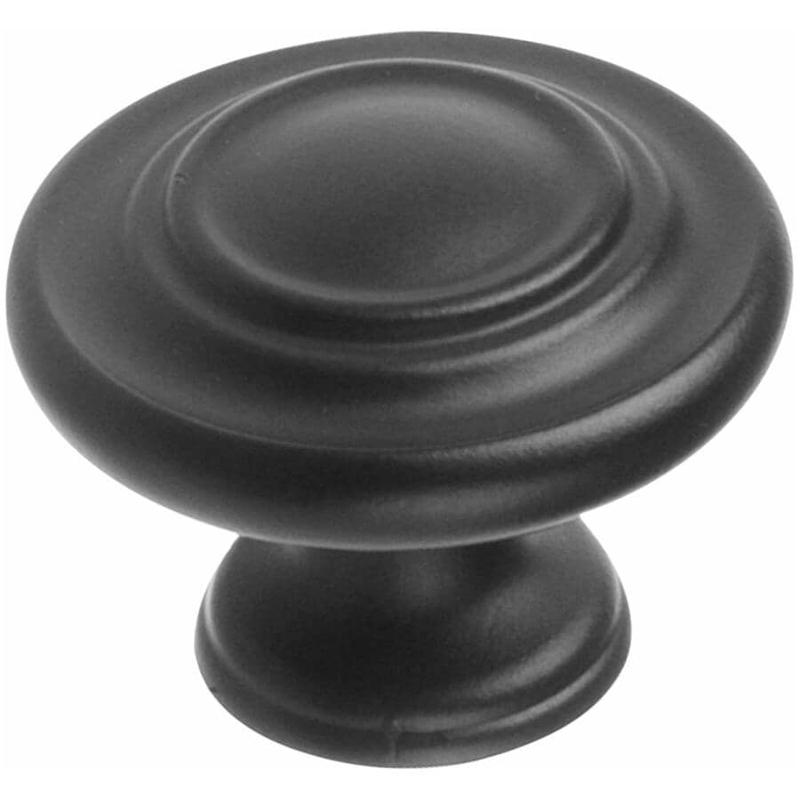 1-11/32\" Traditional Cabinet Knob - Matte Black