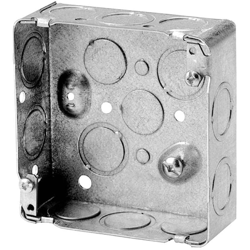 1-1/2\" Standard Square Wiring Box with Knockouts