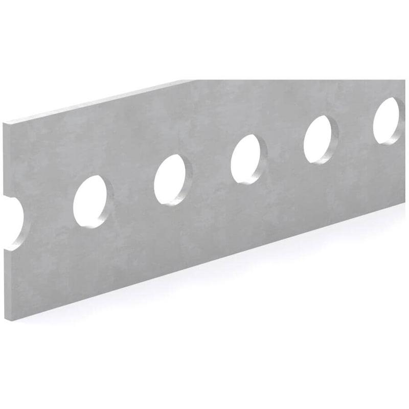 1-3/8\" x 48\" Galvanized Steel Slot Flat Bar