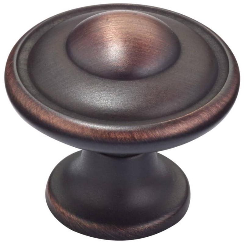 1-7/32\" Traditional Cabinet Knob - Brushed Oil Rubbed Bronze