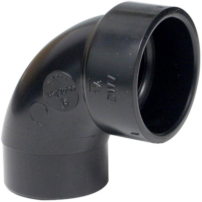 1-1/4\" Spigot x 1-1/4\" Hub ABS 90 Degree Street Elbow