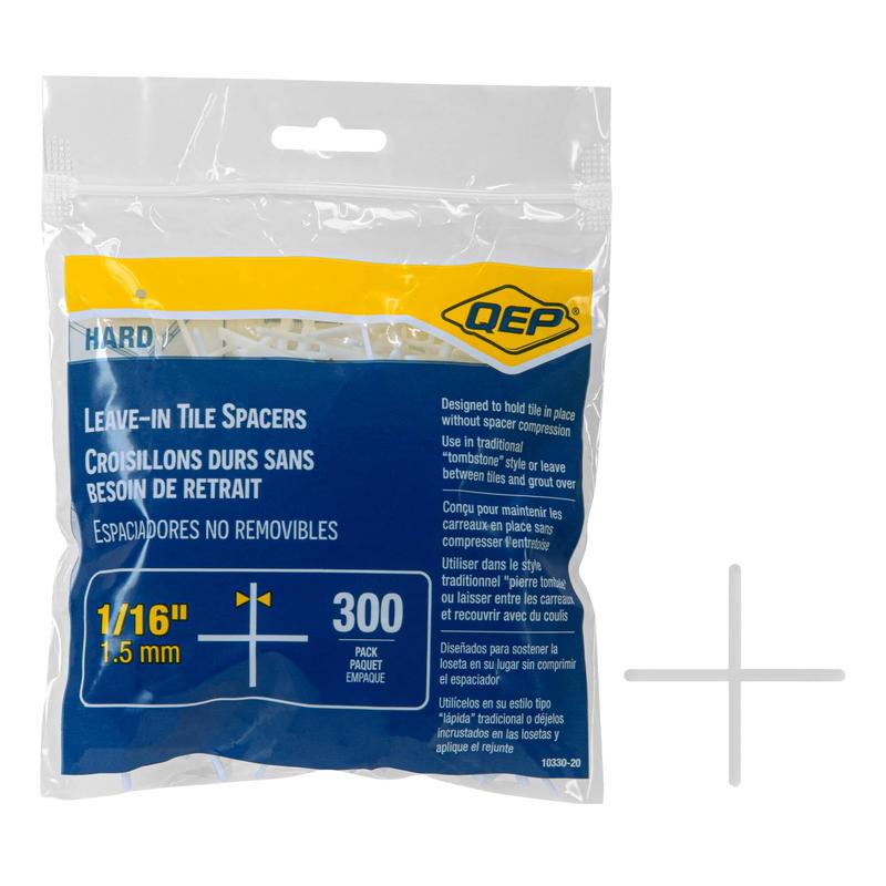 1/16\" Leave-In Tile Spacers - White, 300 Pack