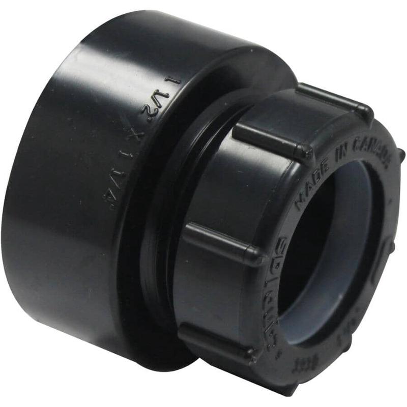 1-1/4\" Hub x 1-1/4\" Slip ABS P-Trap Adapter