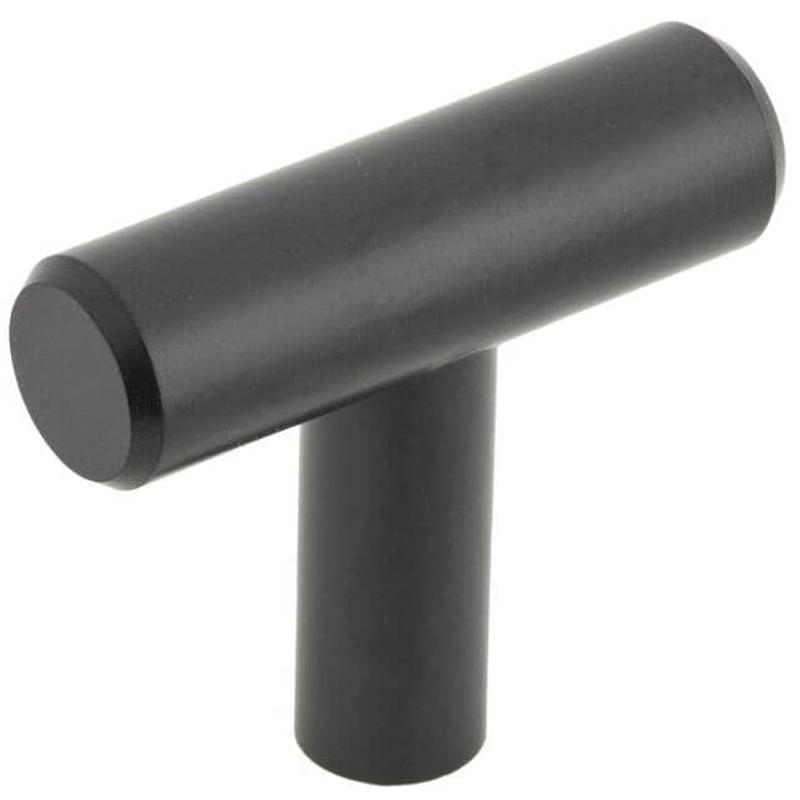 1-9/16\" Contemporary Cabinet Knob - Matte Black