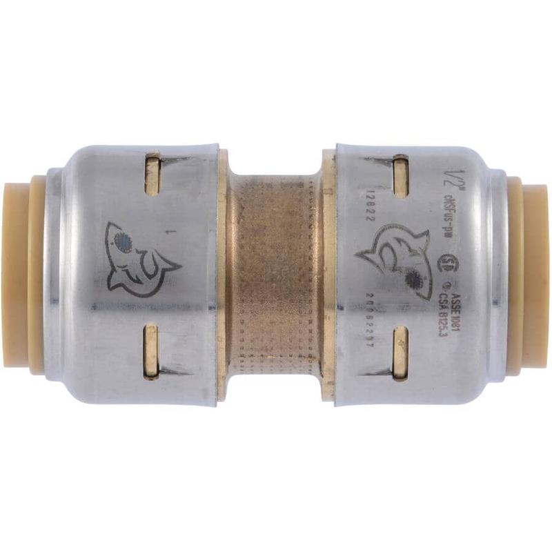 1/2\" Push Fit Brass Coupling
