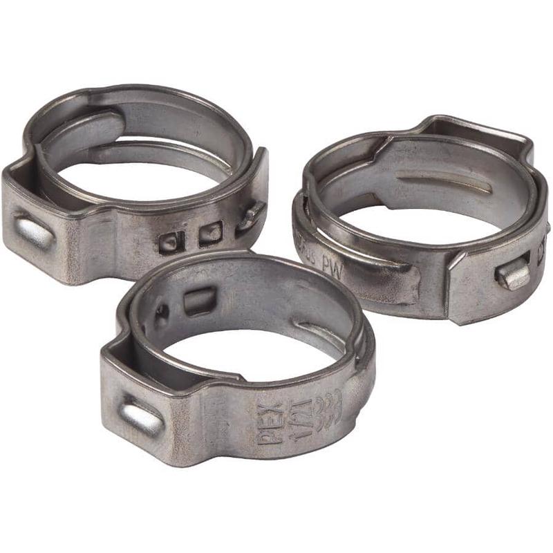 1/2\" Stainless Steel Surlok Pipe Clamps - 50 Pack