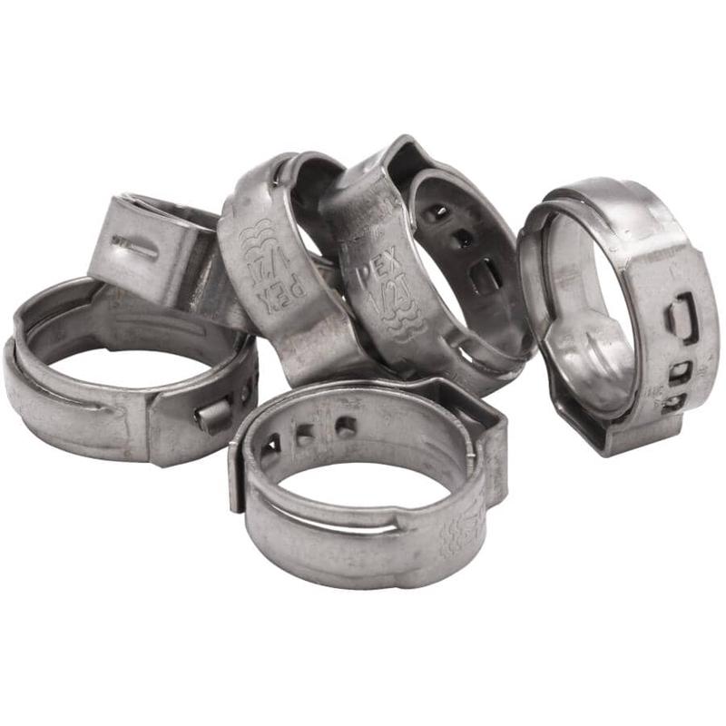 1/2\" Stainless Steel Surlok Pipe Clamps - 6 Pack