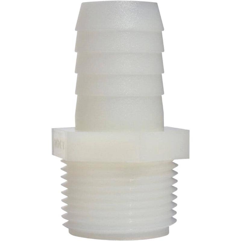 1/2\" NPT Male x 3/8\" Barb Nylon Adapter