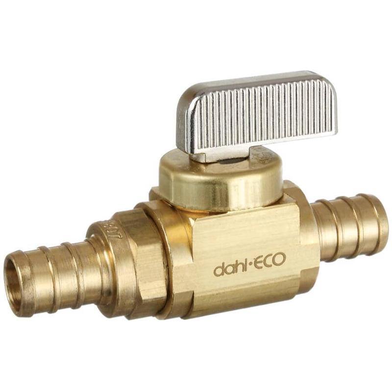 1/2\" x 1/2\'\' PEX Brass Straight In-Line Stops & Isolation Valve