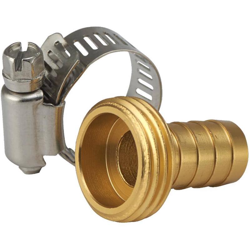 1/2\" Male Aluminum Hose Coupling, with Stainless Steel Clamp