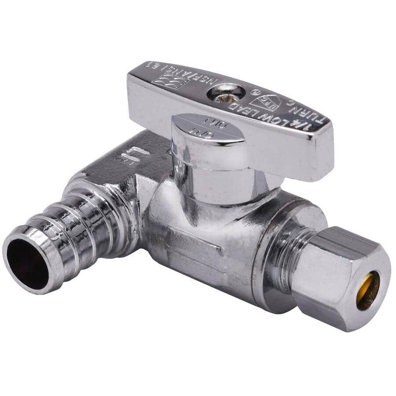 1/2\" PEX x 1/2\" PEX x 1/4\" Compression Icemaker Tee Valve