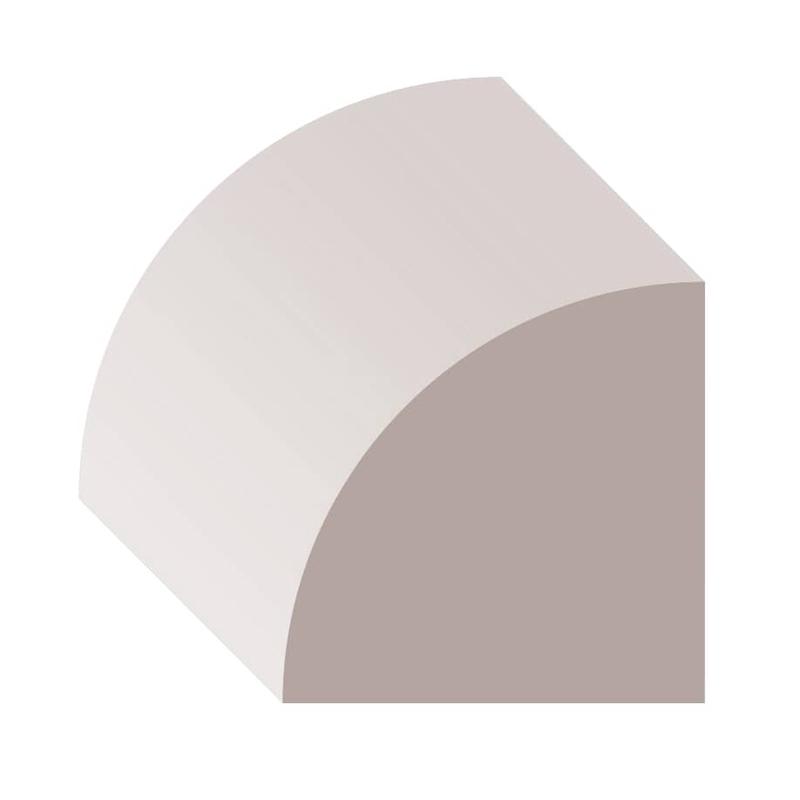 1/2\" x 1/2\" x 8\' Finger Jointed Pine Primed Quarter Round Moulding