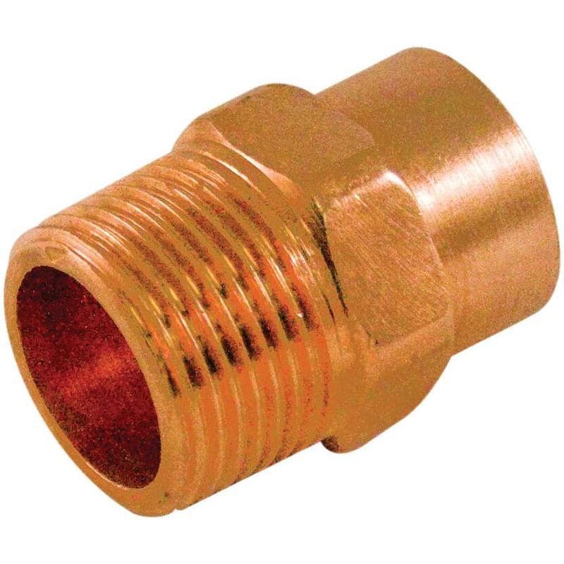 1/2\" Copper x 1/2\" Male Pure Copper Adapter