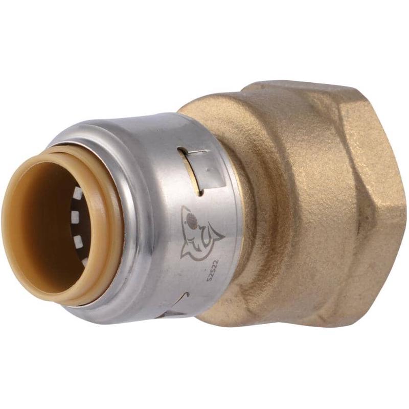 1/2\" Push Fit x 3/4\" FPT Brass Adapter
