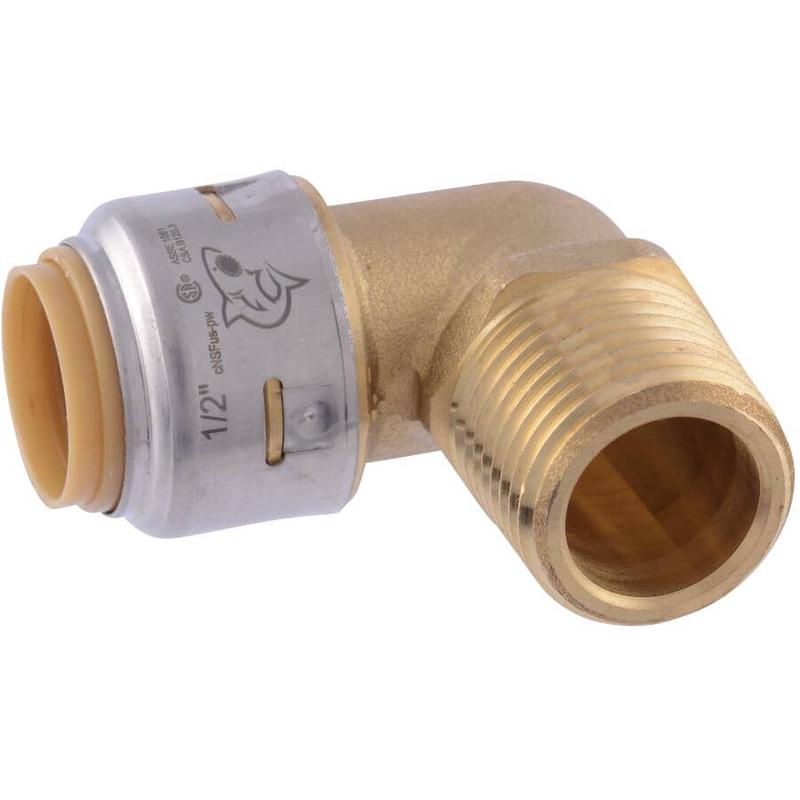 1/2\" Brass 90 Degree Male Elbow